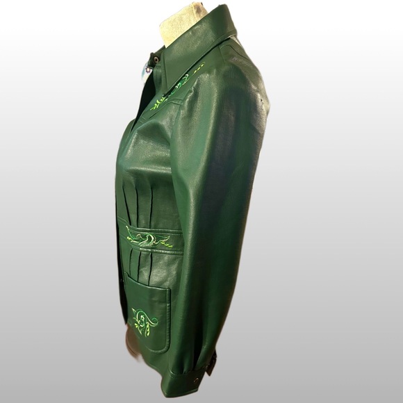 Vintage Penney’s International Imports Western Green Embroidered Jacket XL 14 - Picture 5 of 16